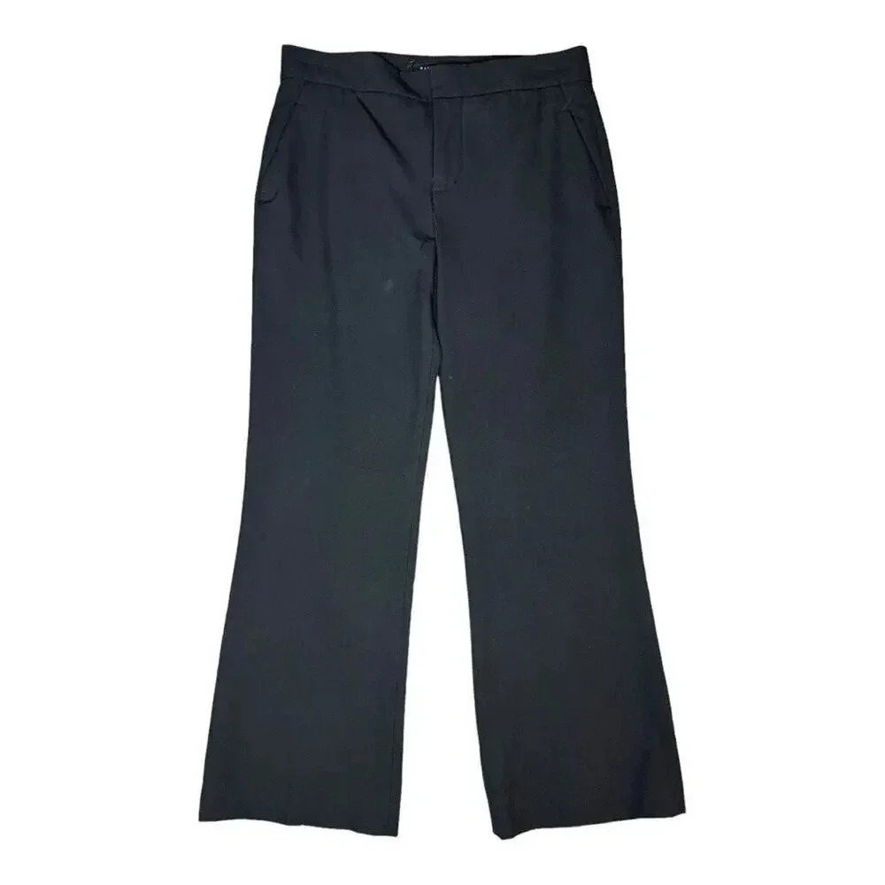 Zara Women’s Size 2 Black Flared Trouser Side Pocket‎ Pants